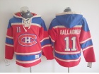 Montreal Canadiens #11 Brendan Gallagher Red Old Time Hockey Hoodie