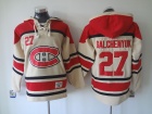 Montreal Canadiens #27 Alex Galchenyuk Cream Old Time Hockey Hoodie