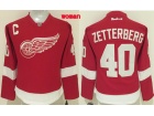 Women Detroit Red Wings #40 Henrik Zetterberg Red Hockey Jersey