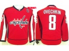 Women Washington Capitals #8 Alex Ovechkin Red Hockey Jersey