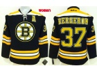 Women Boston Bruins #37 Patrice Bergeron Black Hockey Jersey