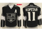 Women Los Angeles Kings #11 Anze Kopitar Black Hockey Jersey