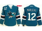 Women San Jose Sharks #12 Patrick Marleau Green Hockey Jersey