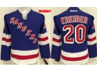 Women New York Rangers #20 Chris Kreider Blue Hockey Jersey