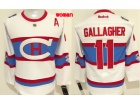 Women Montreal Canadiens #11 Brendan Gallagher White Hockey Jersey