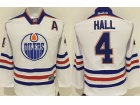 Youth Edmonton Oilers #4 Taylor Hall White Hockey Jersey