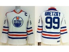 Youth Edmonton Oilers #99 Wayne Gretzky White Hockey Jersey