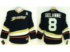 Youth Anaheim Ducks #8 Teemu Selanne Black Hockey Jersey