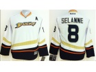 Youth Anaheim Ducks #8 Teemu Selanne White Hockey Jersey