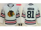 Women Chicago Blackhawks #81 Marian Hossa White Hockey Jersey