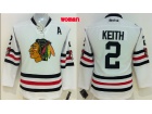 Women Chicago Blackhawks #2 Duncan Keith White Hockey Jersey