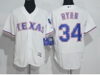 Texas Rangers #34 Nolan Ryan White Flexbase Jersey