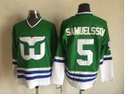 Hartford Whalers #5 Ulf Samuelsson Green CCM Throwback NHL Hockey Jerseys