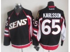 Ottawa Senators #65 Erik Karlsson Black CCM Throwback Hockey Jerseys