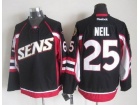 Ottawa Senators #25 Chris Neil Black CCM Throwback Hockey Jerseys