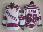 New York Rangers #68 Jaromir Jagr White CCM Throwback Jerseys