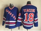 New York Rangers #18 Walt Tkaczuk Blue CCM Hockey Jerseys