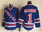 New York Rangers #1 Ed Giacomin Blue CCM Hockey Jerseys