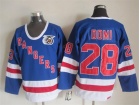 New York Rangers #28 Tie Domi Blue 75th Patch CCM Hockey Jerseys