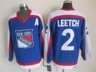 New York Rangers #2 Brian Leetch Blue New Style CCM Hockey Jerseys