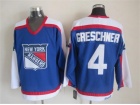 New York Rangers #4 Ron Greschner Blue New Style CCM Hockey Jerseys