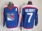 New York Rangers #7 Rod Gilbert Blue New Style CCM Hockey Jerseys