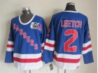 New York Rangers #2 Brian LeetchBlue 75th Patch CCM Hockey Jerseys