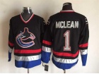 Vancouver Canucks #1 Krik Mclean Black Vintage CCM Jersey