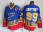 St.Louis Blues #99 Wayne Gretzky Blue 1995-96 CCM Vintage Hockey Jerseys