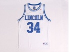 Movie Lincoln #34 Jesus Shuttlesworth Ray Allen White Basketball Jerseys