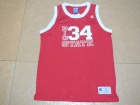 Movie Lincoln #34 Jesus Shuttlesworth Ray Allen Red Basketball Jerseys