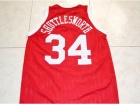 Movie Lincoln #34 Jesus Shuttlesworth Ray Allen Red Basketball Jerseys