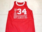 Movie Lincoln #34 Jesus Shuttlesworth Ray Allen Red Basketball Jerseys