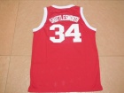 Movie Lincoln #34 Jesus Shuttlesworth Ray Allen Red Basketball Jerseys