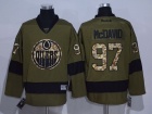 Edmonton Oilers #97 Connor McDavid Green Salute To Service Hockey Jersey