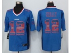 Buffalo Bills #12 Jim Kelly Blue Strobe Nike Limited Jerseys