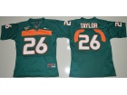 Youth Miami Hurricanes #26 Sean Taylor Green College Football Jersey