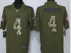 Dallas Cowboys #4 Dak Prescott Green Salute To Service Limited Football Jerseys