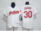 Cleveland Indians #30 Joe Carter White Flex Base Jersey