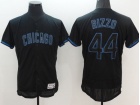 Chicago Cubs #44 Anthony Rizzo Black Lights Out Flexbase Jersey