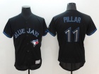 Toronto Blue Jays #11 Kevin Pillar Black Lights Out Flexbase Jersey