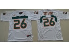 Youth Miami Hurricanes #26 Sean Taylor White College Football Jersey