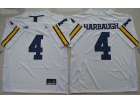 Jordan Brand Michigan Wolverines #4 Jim Harbaugh White College Football Limited Jersey