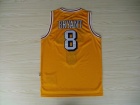 Los Angeles Lakers #8 Kobe Bryant Yellow Stitched 1996-97 Hardwood Classic Basketball Jersey