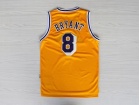 Los Angeles Lakers #8 Kobe Bryant New Style Yellow Stitched Hardwood Classic Basketball Jersey