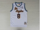 Los Angeles Lakers #8 Kobe Bryant White Stitched 1996-97 Hardwood Classic Basketball Jersey