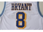 Los Angeles Lakers #8 Kobe Bryant White Stitched 1996-97 Hardwood Classic Basketball Jersey