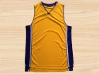 Los Angeles Lakers Blank Yellow Stitched Basketball Jersey