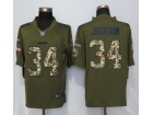 Oakland Raiders #34 Bo Jackson Green Salute to Service Nike Limited Jerseys