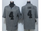 Oakland Raiders #4 Derek Carr Gridiron Gray Nike Limited Jersey